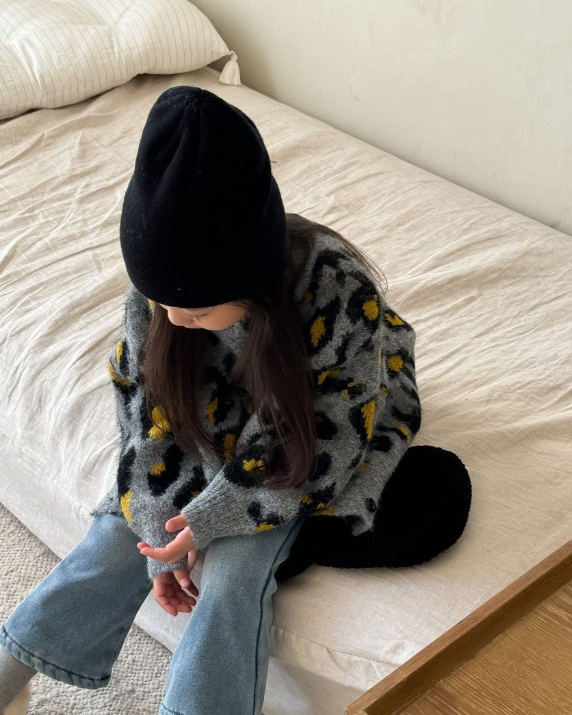 レオパードニットカーディガン