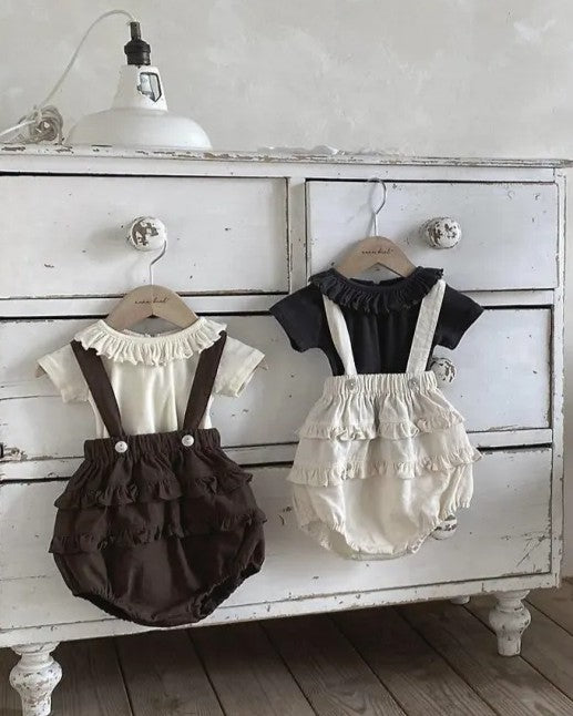 [nunubiel]ribbed frill t-shirts