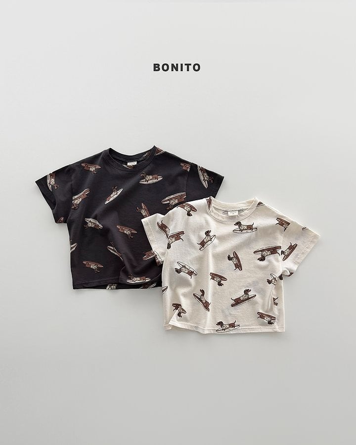 [BONITO] surfing dog T