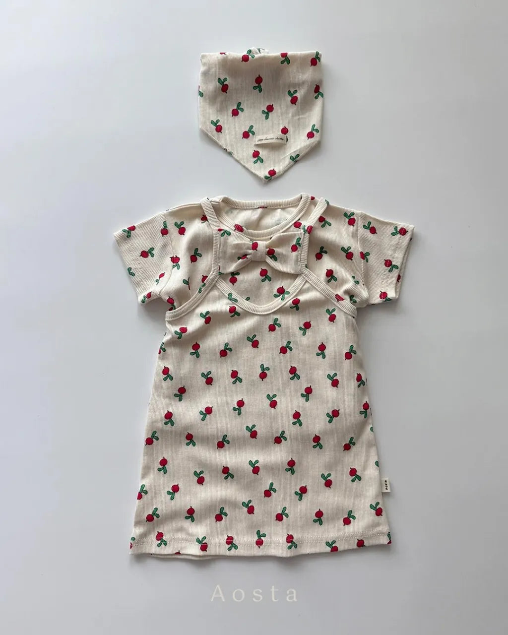 [aosta]lip ribbon dress