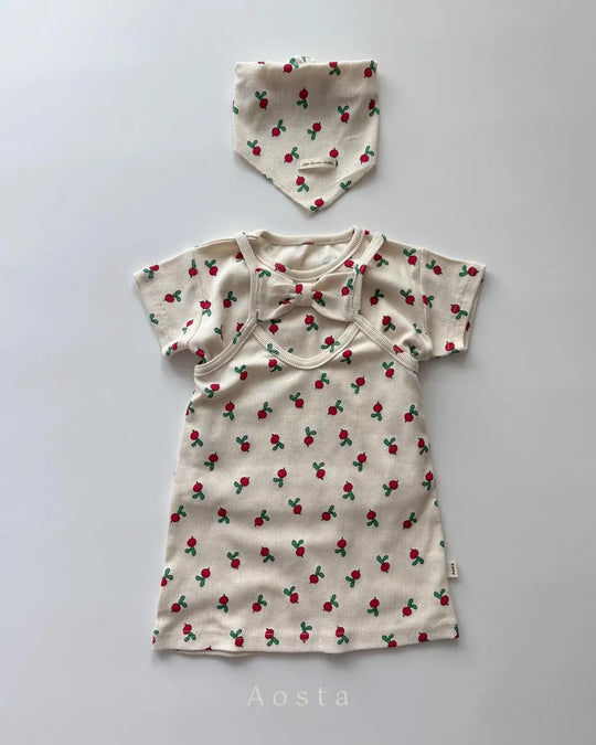 [aosta]lip ribbon dress