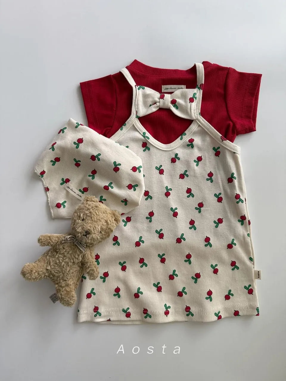 [aosta]lip ribbon dress