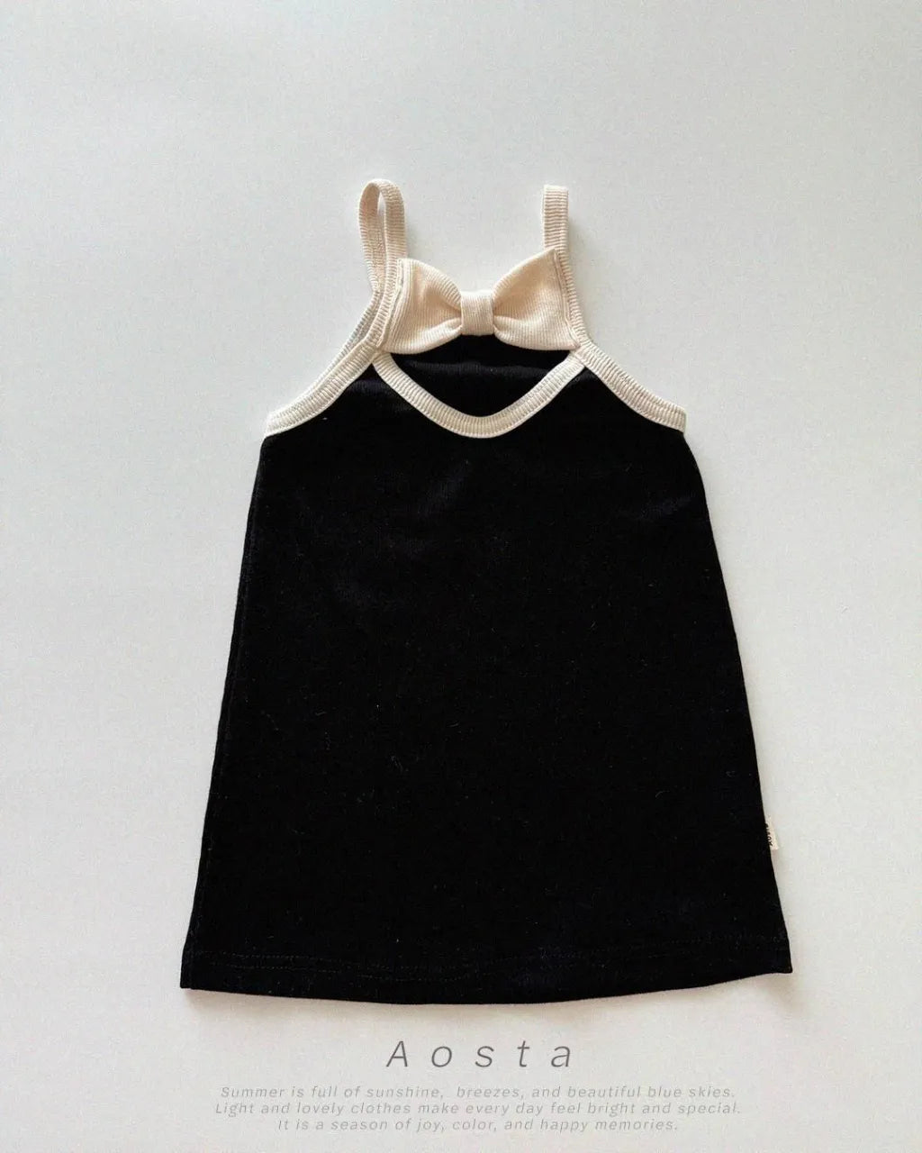 [aosta]lip ribbon dress