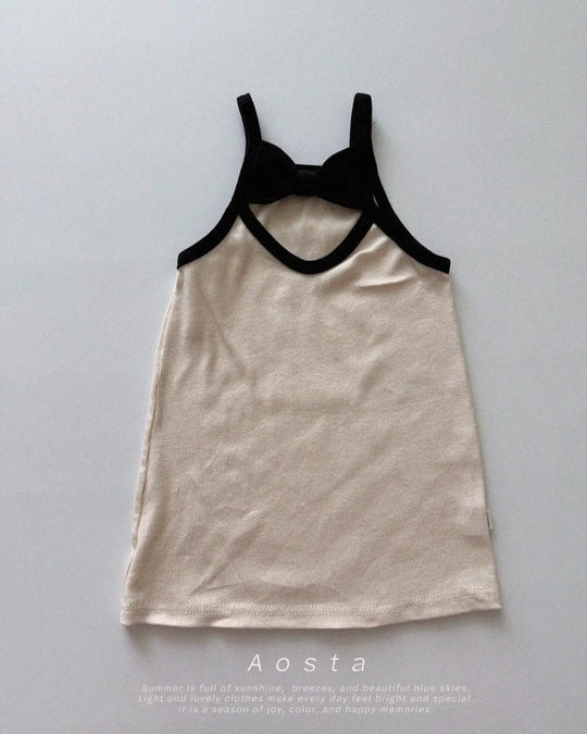 [aosta]lip ribbon dress