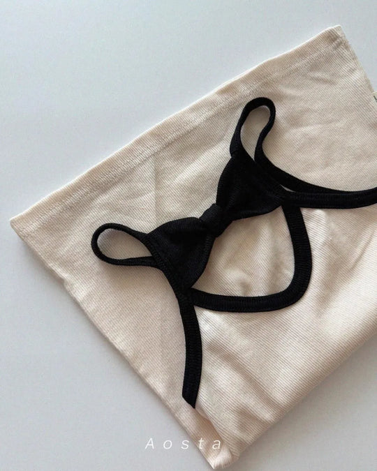 [aosta]lip ribbon dress