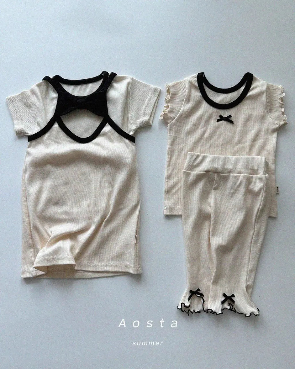 [aosta]lip ribbon dress