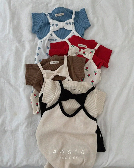 [aosta]lip ribbon dress