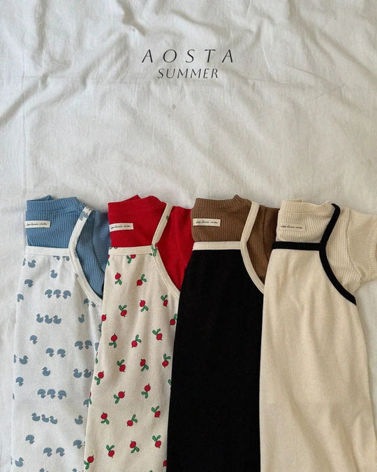 [aosta]lip ribbon dress