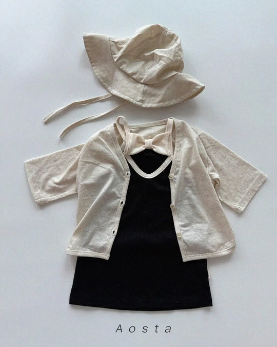 [aosta]lip ribbon dress