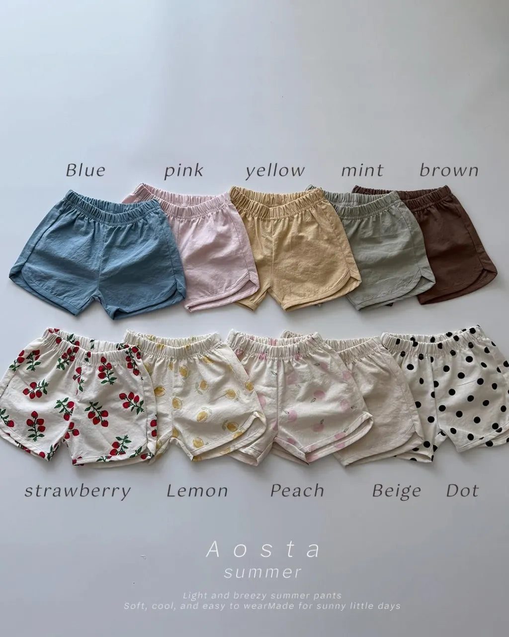 [aosta]summer short pants
