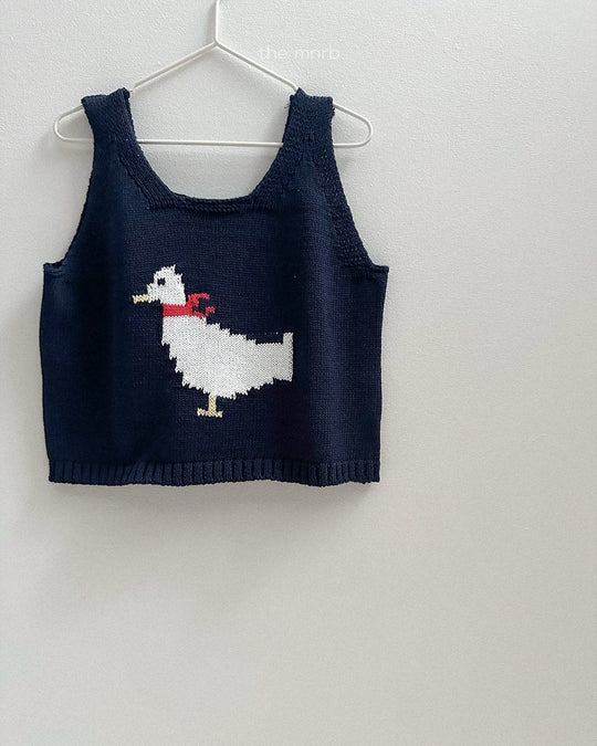 [minirobe]Duck Knit Vest