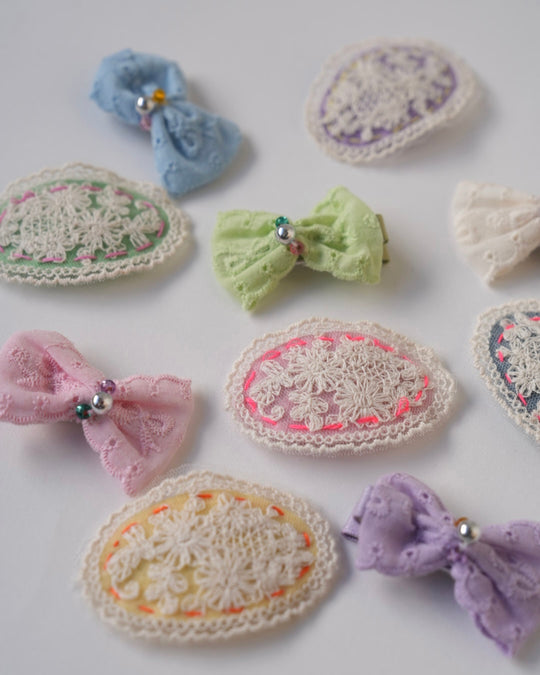 レースパレットヘアアクセ