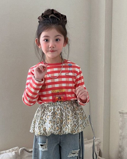 ギンガムプリントT