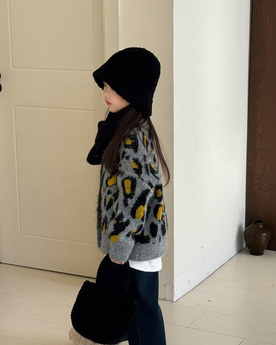 レオパードニットカーディガン