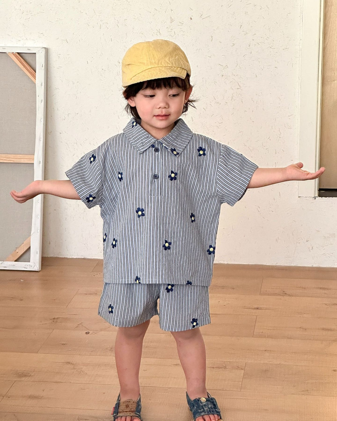 フラワーストライプセットアップ.