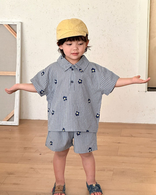フラワーストライプセットアップ.