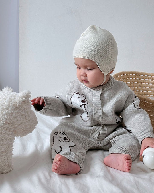 しろくまニットロンパース