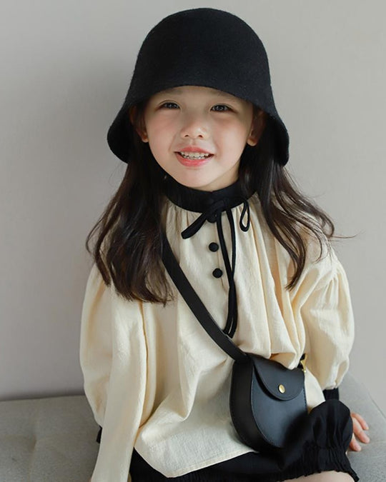 バイカラースモックブラウス