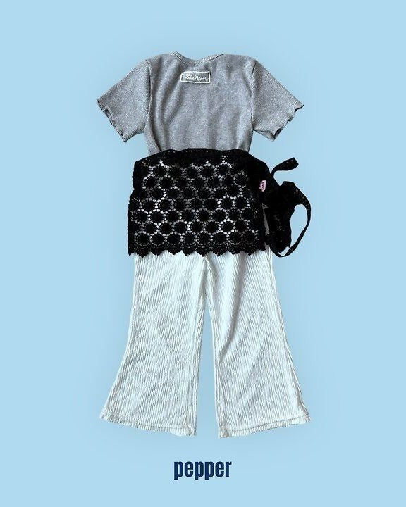 [pepper]pleated bootcut pants