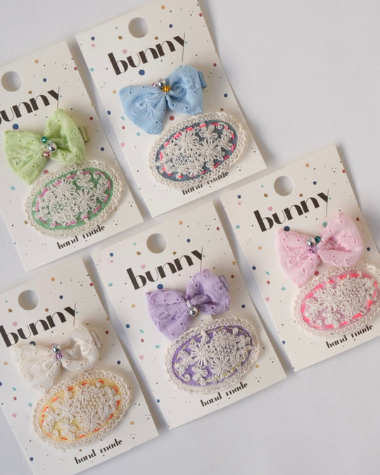 レースパレットヘアアクセ