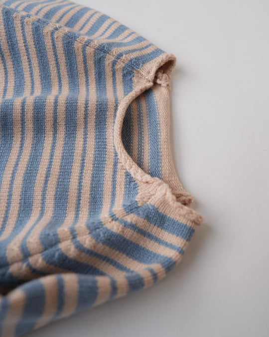 ミックスボーダーニットロンパース