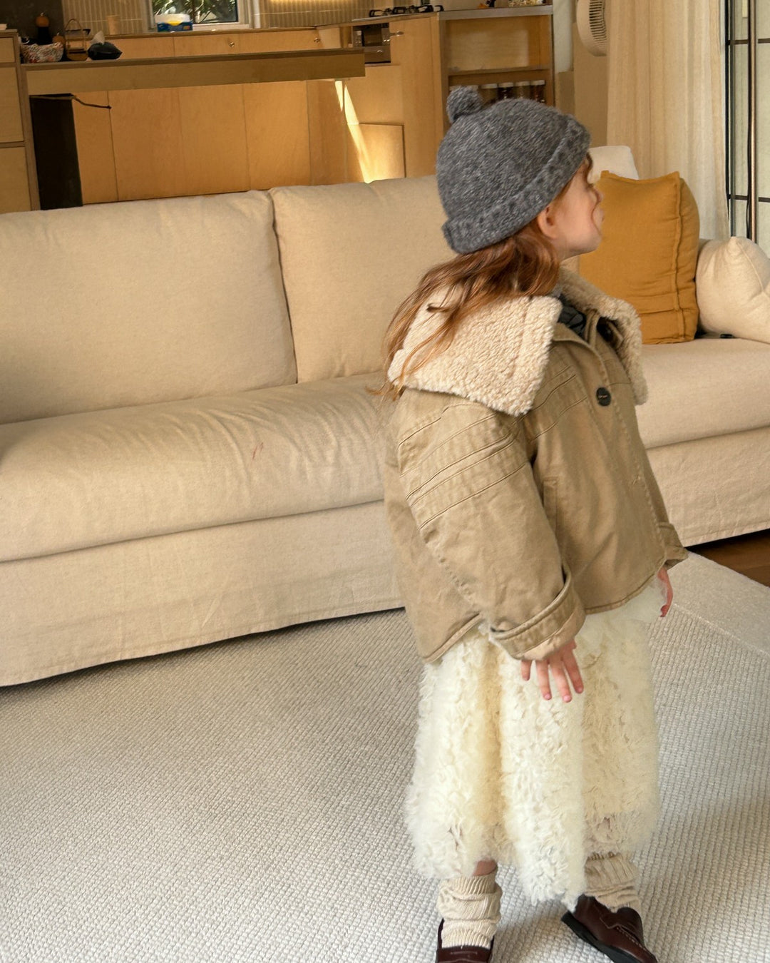 チュールフラワーレーススカート