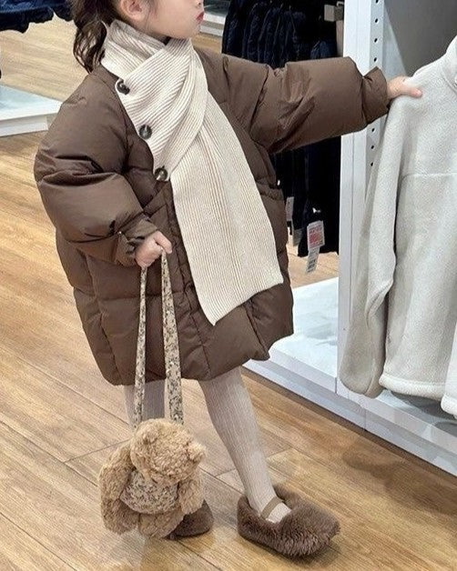 ショールマフラー付ダウンコート