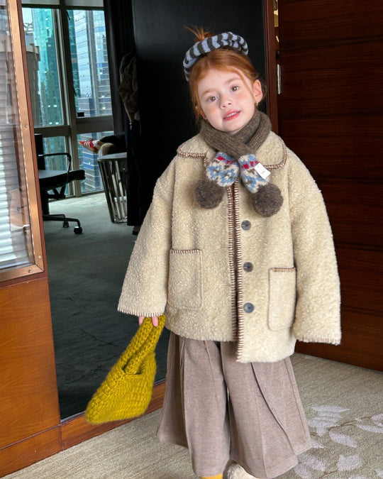 ブランケットステッチボアコート