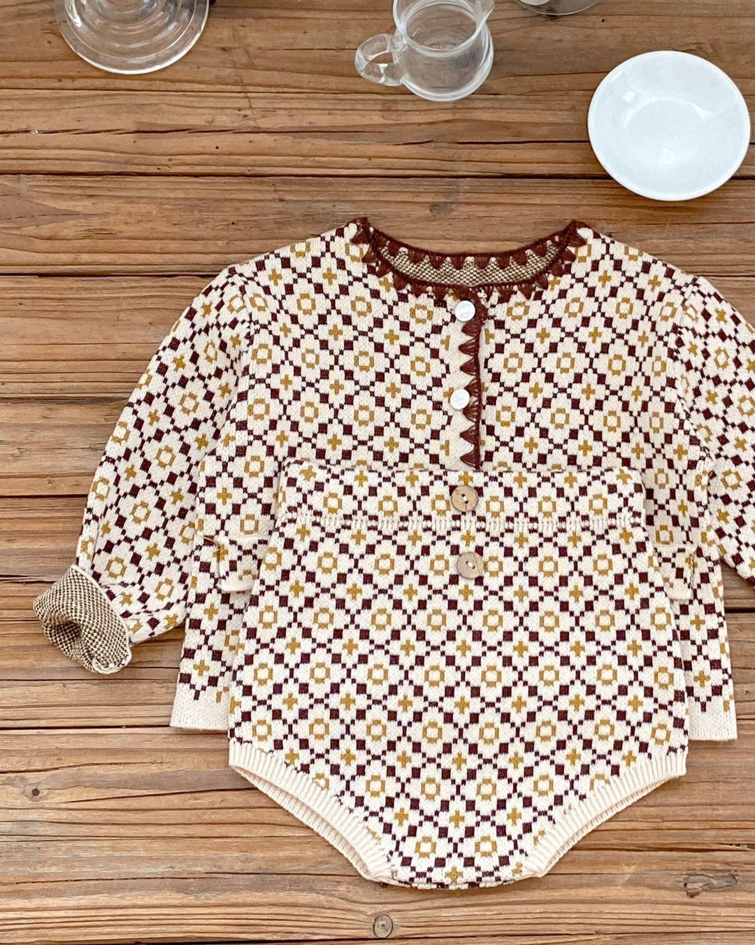 モノグラムジャガードカーディガン