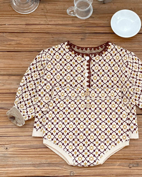 モノグラムジャガードカーディガン