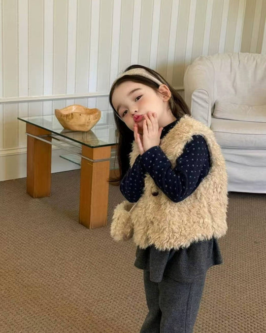 ミニバッグ付ファーベスト