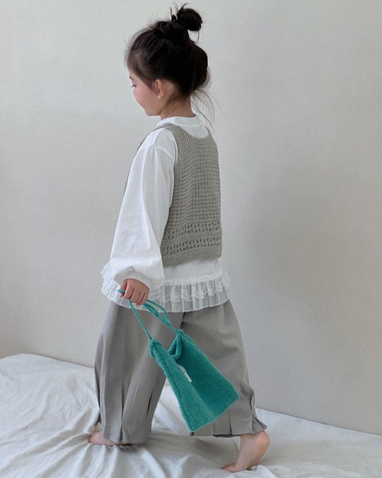 裾タックボリュームパンツ