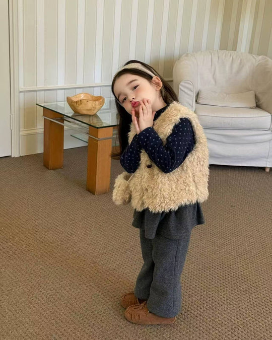 ミニバッグ付ファーベスト