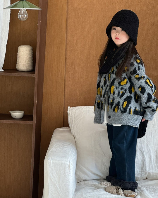 レオパードニットカーディガン