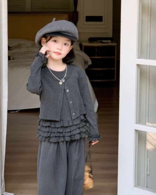 カーディガン風フリルトップス