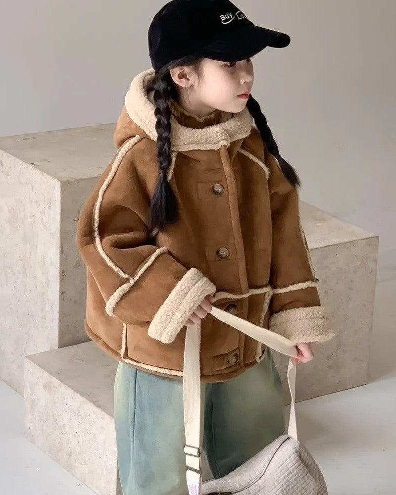 ムートンボアフーディジャケット