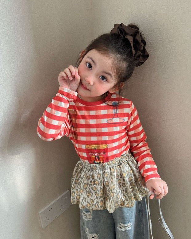 ギンガムプリントT