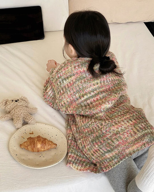 ミックスカラーニットカーディガン