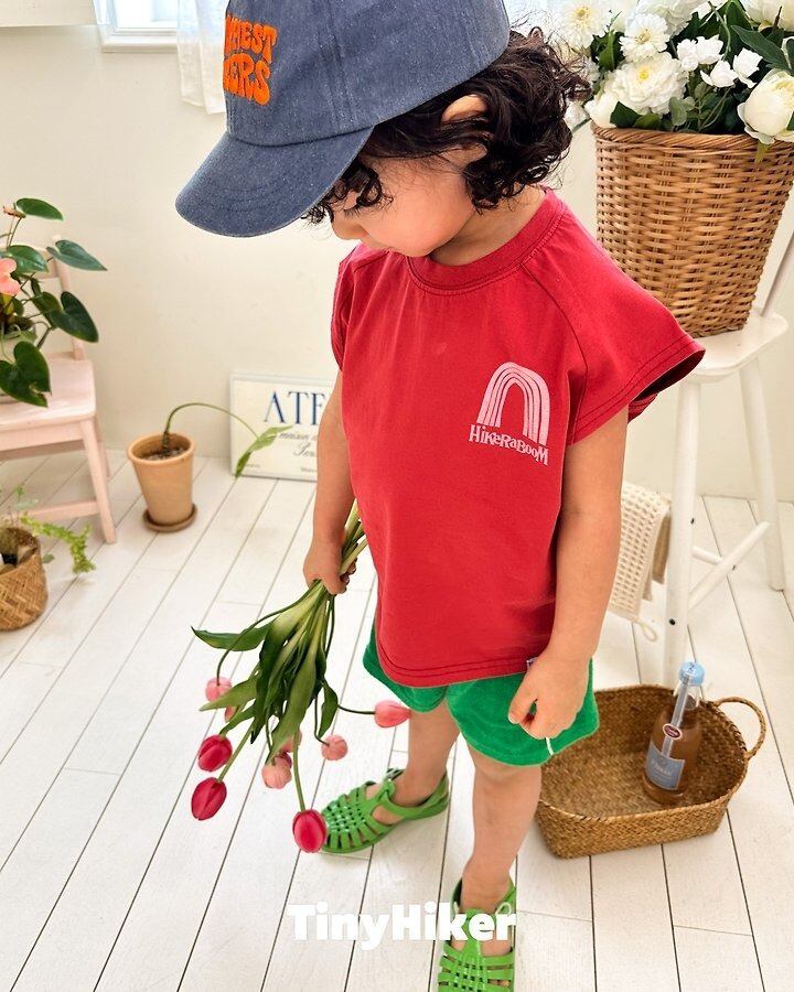 [TinyHiker]rainbow raglan T