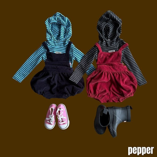 [pepper]コーデュロイショートサロペット