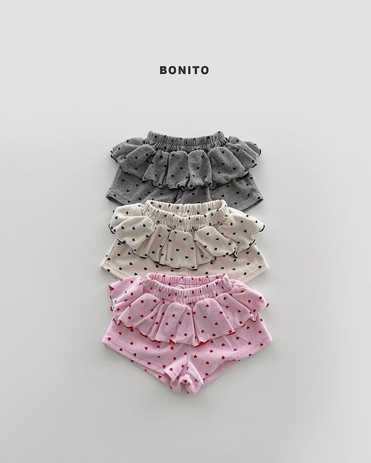 [BONITO]mini heart frill pants