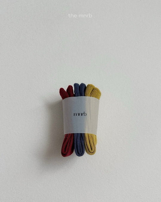 [minirobe]Cotton Rib Socks 3 Set