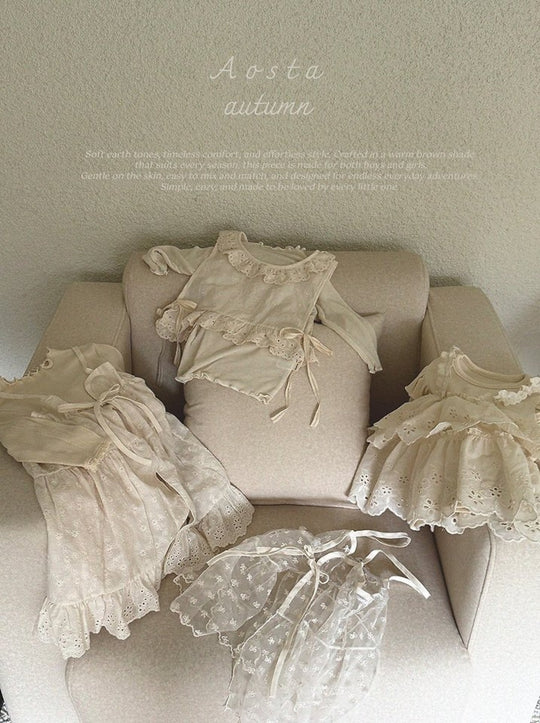 [AOSTA]Lace Cotton OpenDress