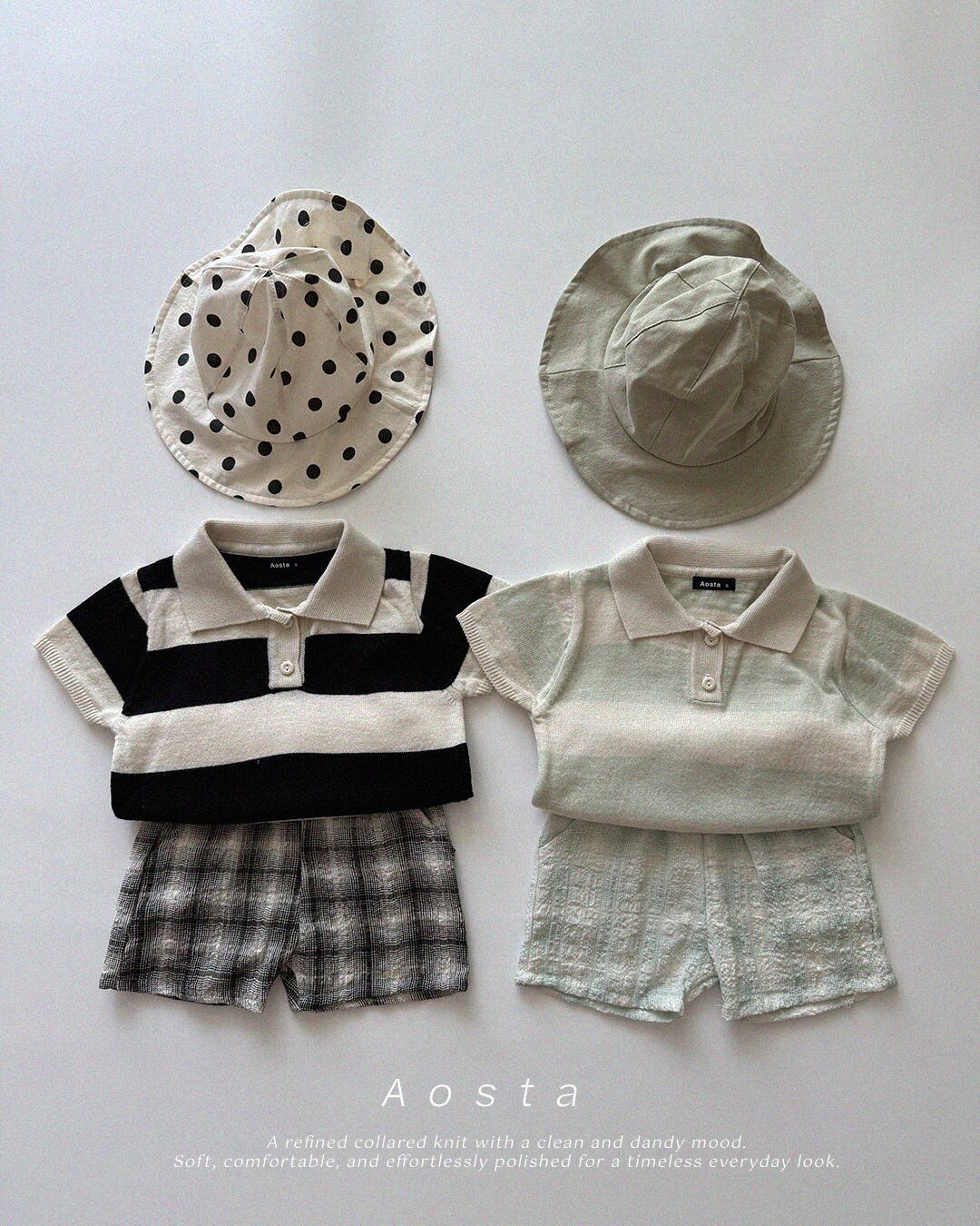 [aosta]check short pants