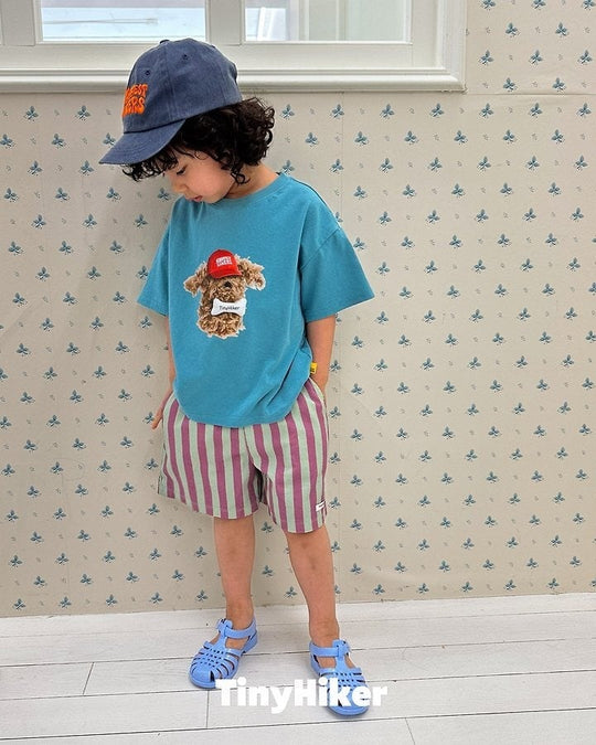 [TinyHiker]capri stripe short pants