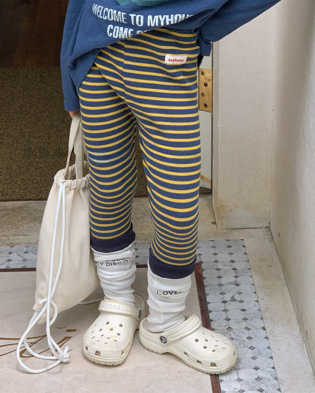サーマルボーダーレギンス