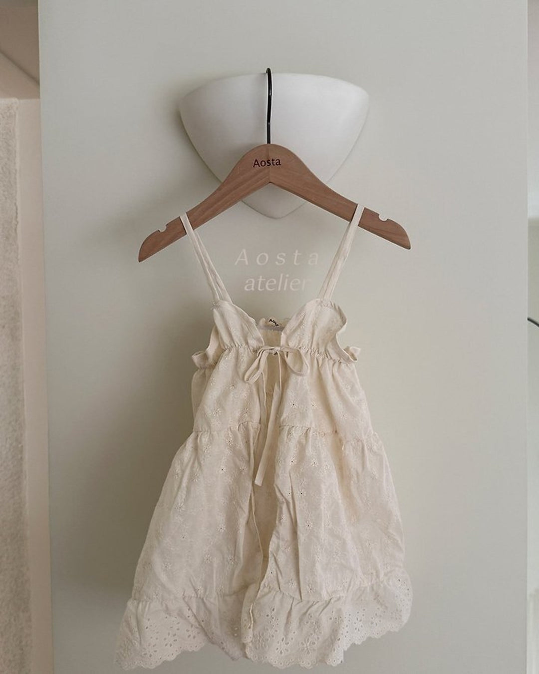 [AOSTA]Lace Cotton OpenDress