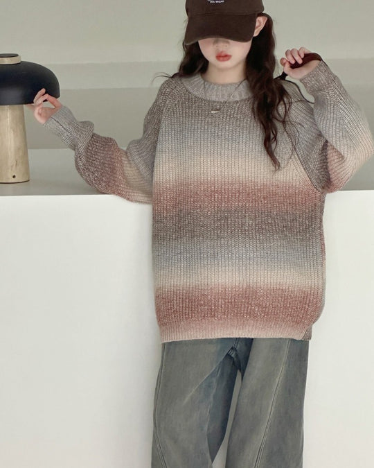 グラデーションニット