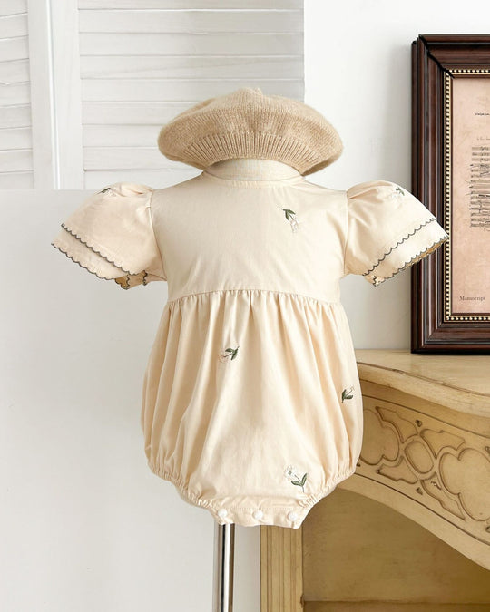 レイヤースリーブブラウスロンパース