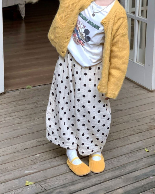 ラインステッチドットボリュームパンツ